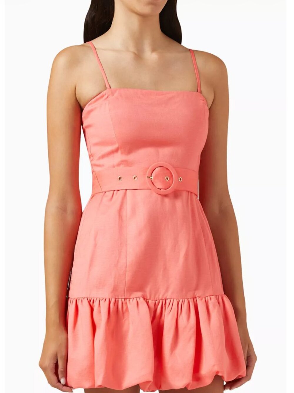 MINKPINK Lila Puff Linen Mini Dress